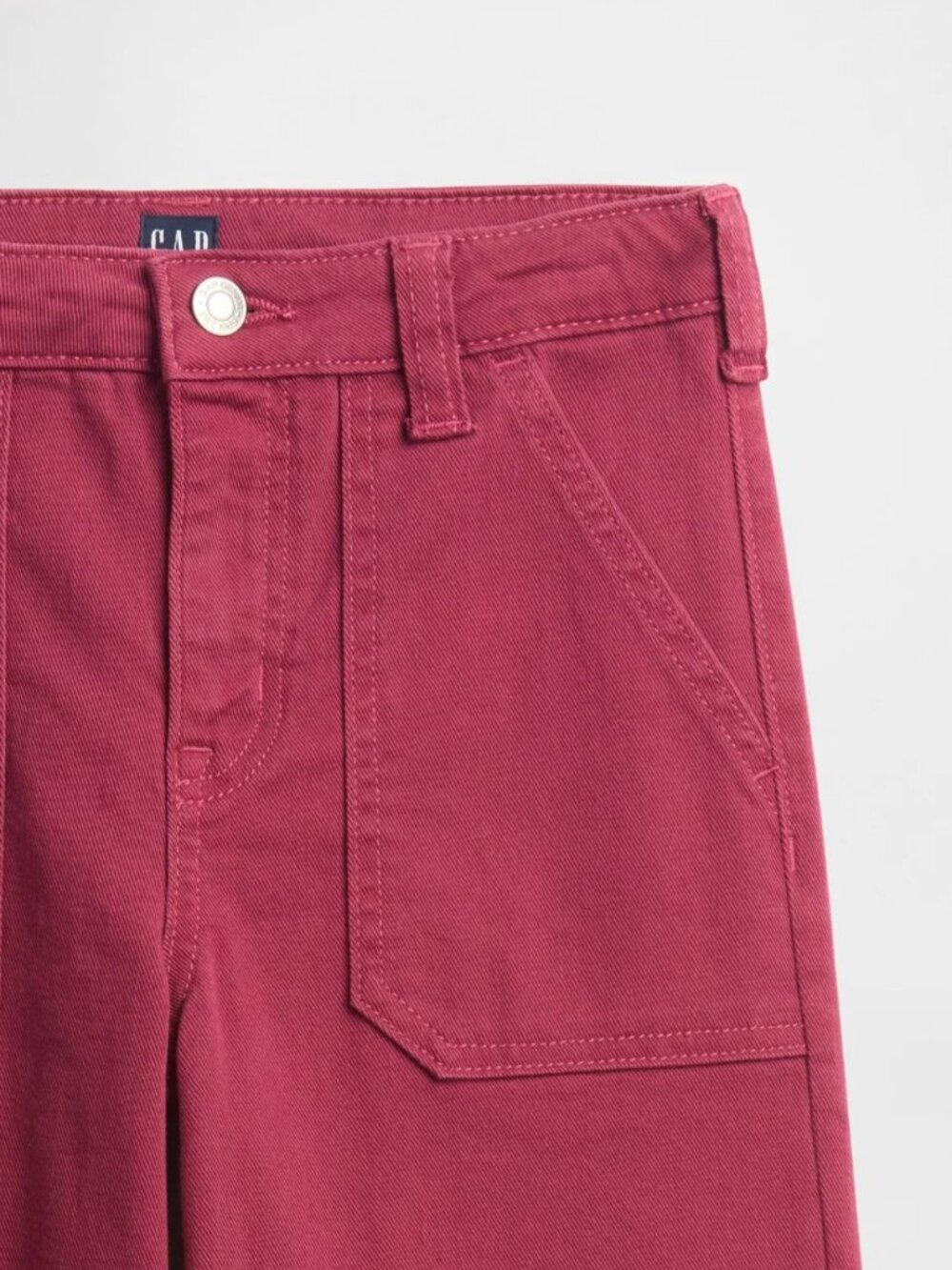 NWT Gap Girls Wide-leg High Rise Jeans Dark Pink Size 12 - Picture 3 of 6